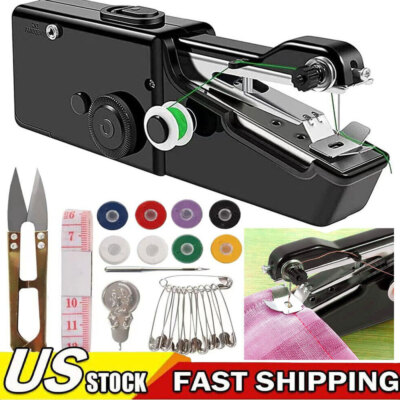 Mini DIY Portable Sewing Machine Electric Tailor Stitch Handheld Cordless Kit