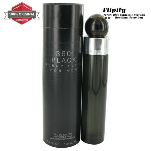 Perry Ellis 360 Black Cologne 6.8 oz 3.4 oz EDT Spray for MEN by Perry Ellis - Picture 1 of 4