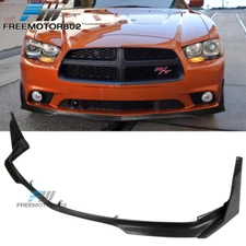 Fits 11-14 Dodge Charger RA Style Front Bumper Lip + Front Splitters Winglets PU