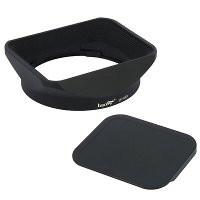 Haoge Bayonet Square Metal Lens Hood with Cap for Fujifilm Fuji Fujinon XF 23...