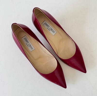 【極美品】☆JIMMY CHOO☆パンプス☆38/25cm☆ボルドー☆ 極美品】☆JIMMY CHOO☆パンプス☆38/25cm☆ボルドー☆