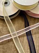 5/8" Satin Edge Organza Sheer Ribbon Assorted Many Colors Spool 25 yd