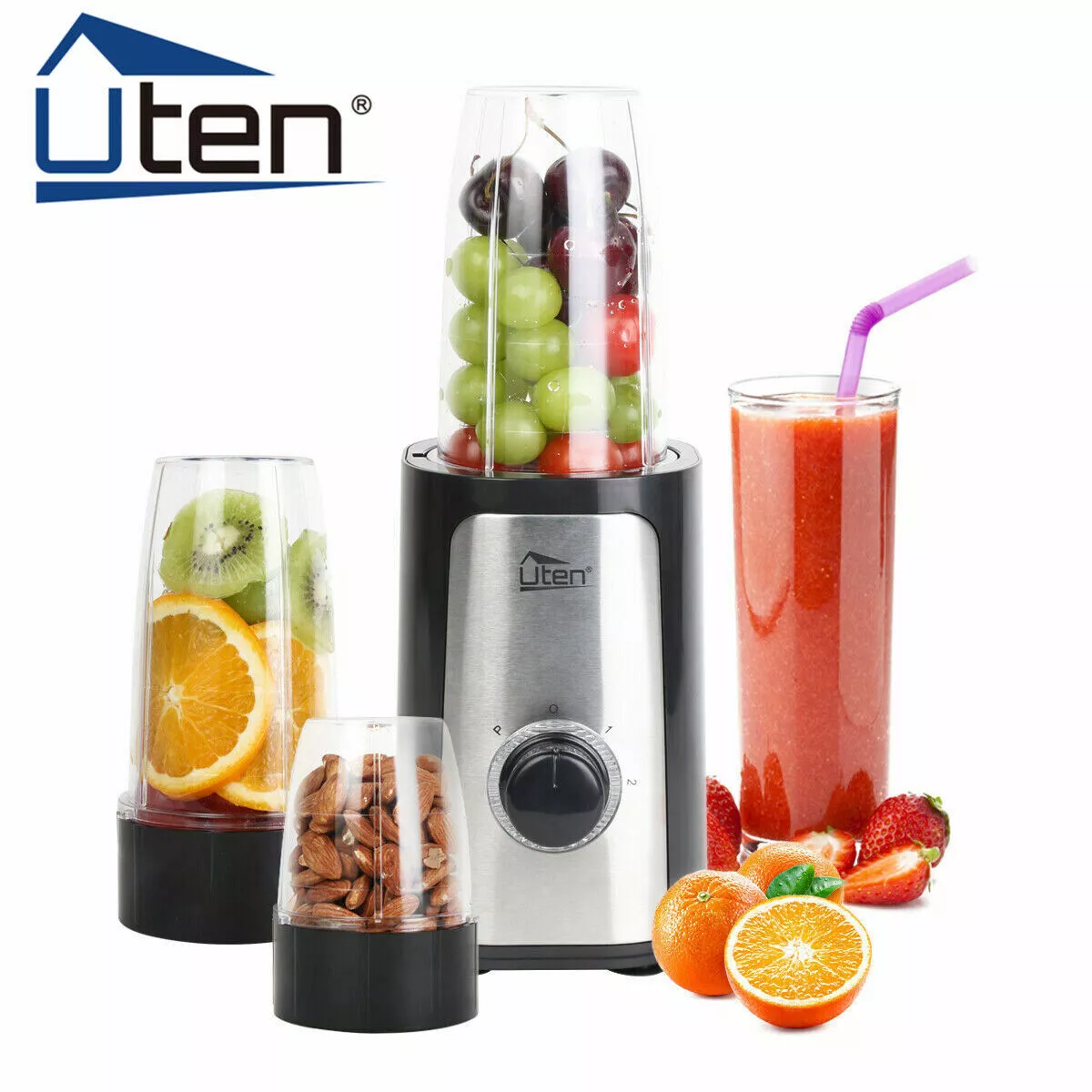 Portable Blender 2-in-1 Juicing Ice Crushing 600ml Multifunctional