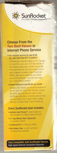 ATS SunRocket Internet Phone 2.4GHz DSS, With adapter and Built-in Router, 6011S - Picture 4 of 8