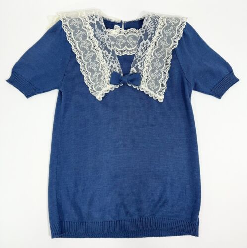 GUNNE SAX JESSICA MCCLINTOCK VTG KNIT LACE DRESS SWEATER SKIRT SET FLAPPER SWING - Picture 14 of 20