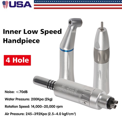 Pieza de mano dental interior de agua de velocidad lenta contra ángulo/recta/motor de aire 4 orificios - Imagen 3 de 26