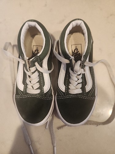 Vans Old Skool Lace Up Suede Canvas Kids Size 10.5 Sneakers Shoes - Picture 2 of 6