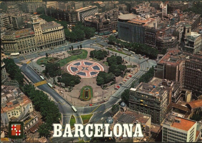 Espana - Spain - Barcelona - Plaça de Catalunya - 1975