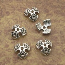 25pcs Tibetan silver flower bead cap findings X0132