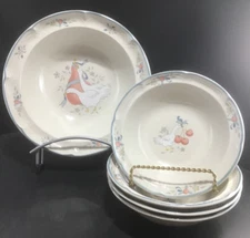 International China Japan Marmalade Set of 4 Cereal Bowls & Vegetable Bowl VTG