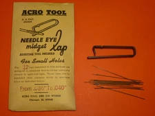 NEW! (12) ACRO TOOL .036" to .040" NEEDLE EYE MIDGET LAP
