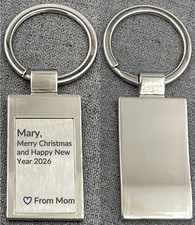 Custom Stainless Steel Key Chain Personalized Keyring Engraved Birthday Gift Her