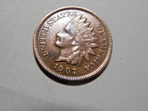 1907 Indian Head Cent in about XF condition.  Beautiful. But you decide!!!!!!!