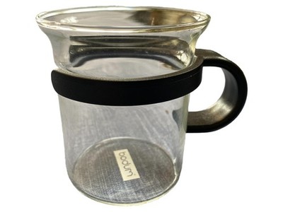 Bodum Glas Kaffeebecher Teetasse 350ml Transparent Schwarz Modern