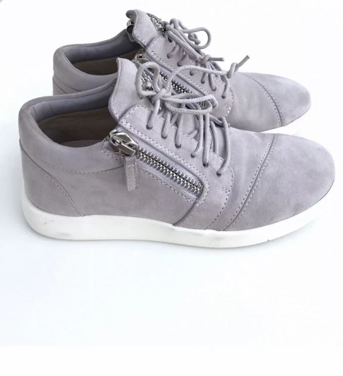 Giuseppe Zanotti Mujer’s Zapatos de Gamuza Parte Superior Baja Hechos en Italia Cremallera Tenis Talla 36 Foto 2 de 4