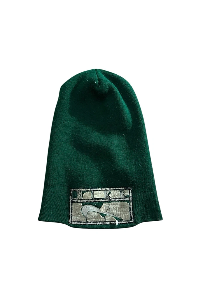 Gorro de invierno vintage Nike Swoosh logotipo grande verde  Foto 3 de 4