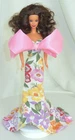 Pink BOW Pretty Flowers Handmade Dress 4 Barbie Clothes Vintage Curvy Silkstone