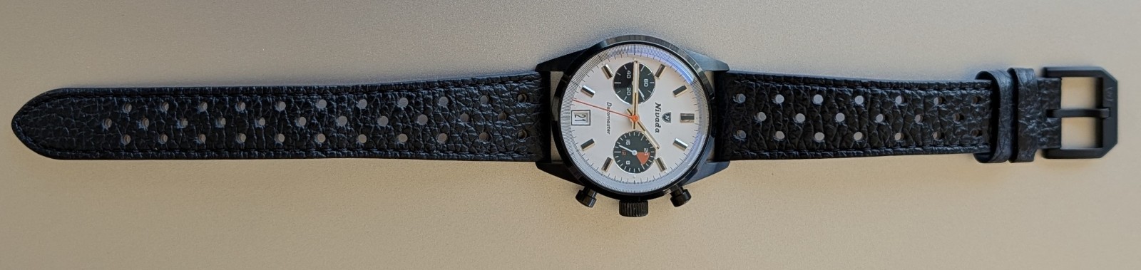 NIVADA GRENCHEN BLACK DATOMASTER CHRONOGRAPH WATC… - image 5