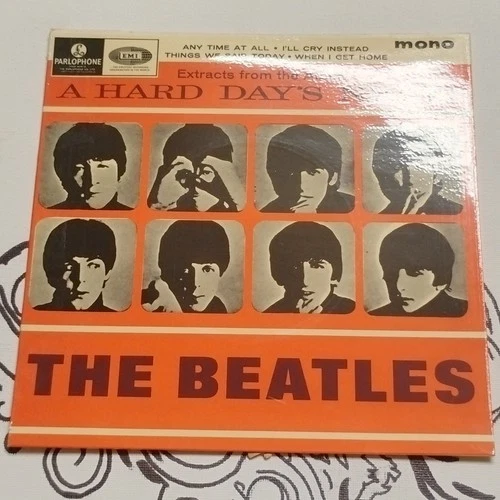 The Beatles Extracts Vinyl 7" EP Parlophone 1964 GEP 8924 Mono First Pressing