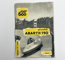 Fiat 600 Derivation Abarth 750 Booklet Abarth Co. Turin Italy 1959 32-pages
