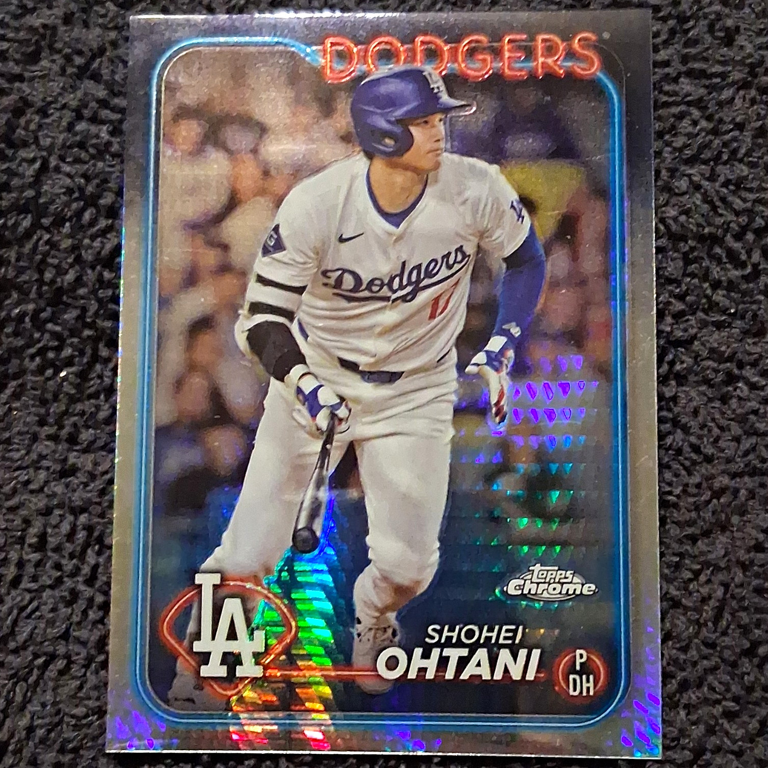 Topps 2024 Chrome Shohei Ohtani #1 Prism Refractor Los Angeles Dodgers