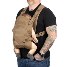 Tactical Baby Gear Carrier for Dads – Ergonomic, Hip-Healthy, 8-33 lbs, Coyote B