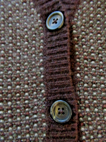 RALPH LAUREN "100% CASHMERE / BUTTON-DOWN / BROWN VEST" ~ ** (SIZE: SMALL) ** - Picture 5 of 15