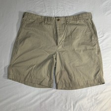 Lands End Traditional Fit Men's Khaki Chino Shorts Size 40 Beige Tan