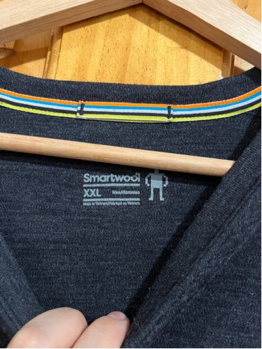 Smartwool Grey Men’s 100% Merino Wool Shirt Long Sleeve Base Layer Size XXL - Picture 3 of 7