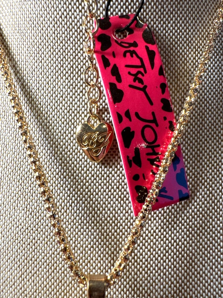 Colgante de oso de peluche Betsey Johnson collar articulado estrás arco de Navidad Foto 3 de 4