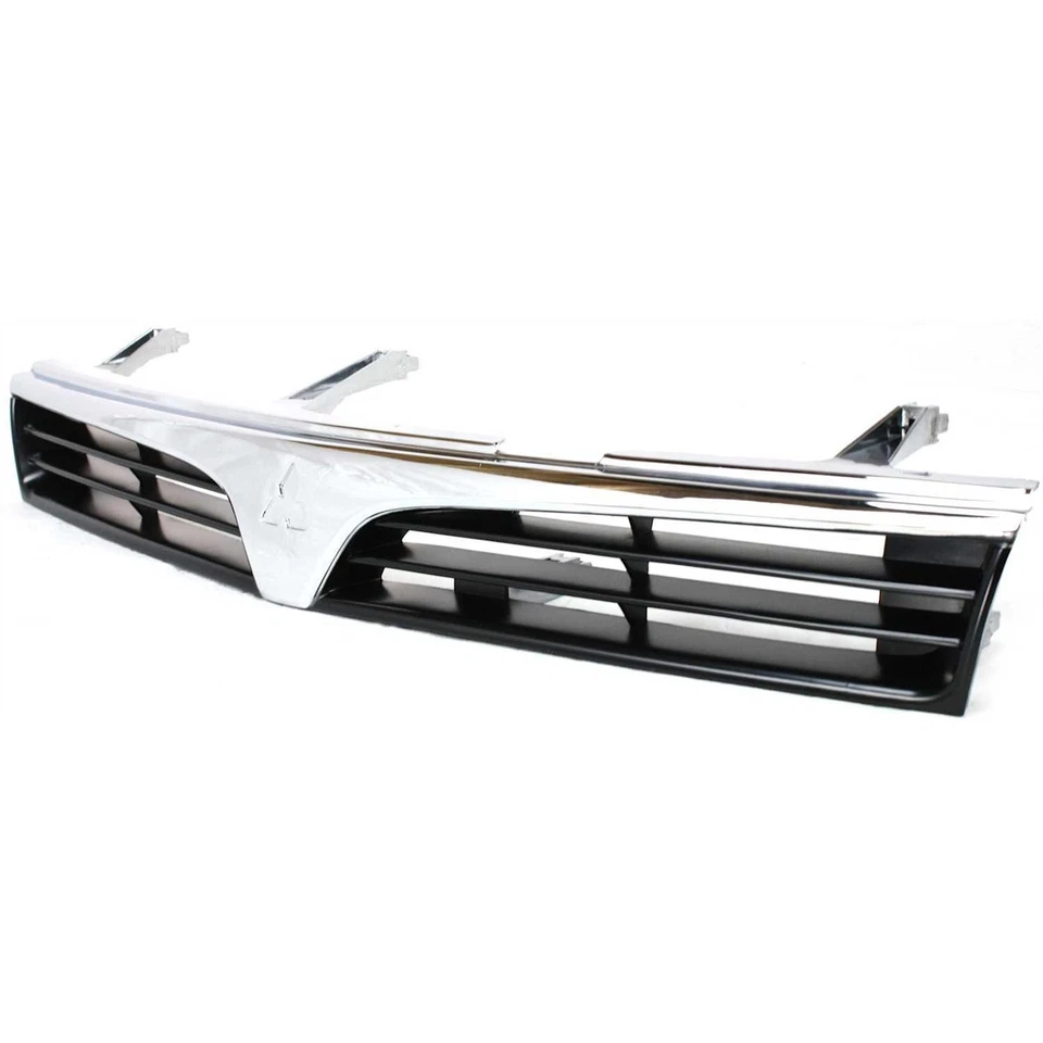 Grille For 97-2001 Mitsubishi Mirage Sedan Chrome Shell w/ Black Insert Plastic - Image 2 of 4