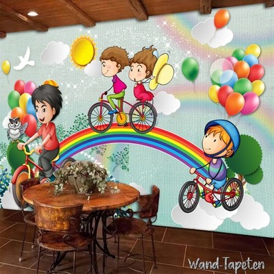 Vlies Fototapete Wandtapete Wandbilder Kinderspielplatz Ästhetik Cartoon 2855