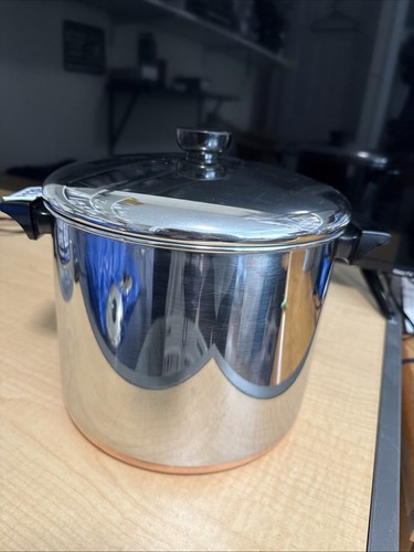 Vintage Paul Revere Ware 8 Quart Kupferboden Topf mit Deckel