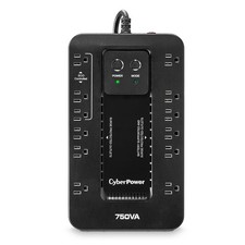 EC750G Ecologic Battery Backup  Surge Protector UPS System, 750VA/450W, 12 O...