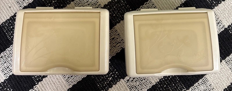 Scott Moist Adult Wipes Refillable Pop Up Tub Hard Empty Vintage Containers