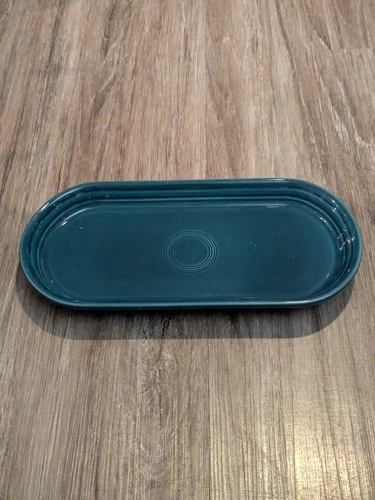 Fiesta Evergreen Bread Platter Utility Serving Tray Fiestaware Oval Plate 12"
