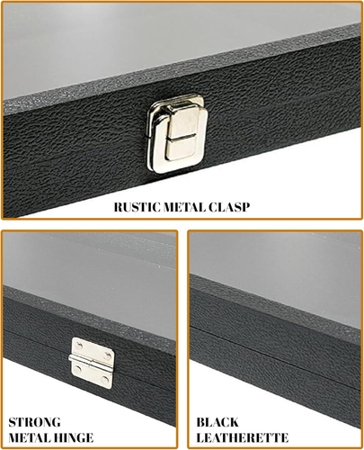 Novel Box Half Size Jewelry Display Case 8.25X7.25X2 + Piccole Dimensioni 25 Gemme Jars | - Foto 4 di 7