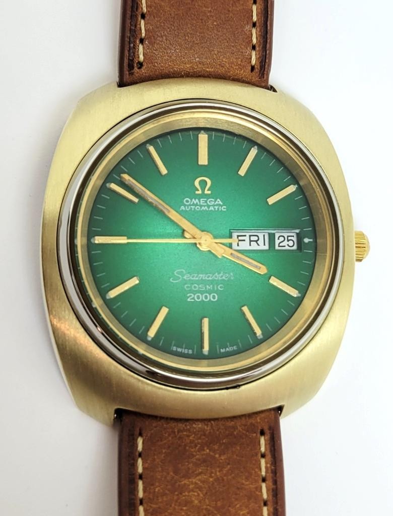 Vintage 14k Gold Cap OMEGA SEAMASTER COSMIC Automatic Watch Cal 1022* 166.133 image 8