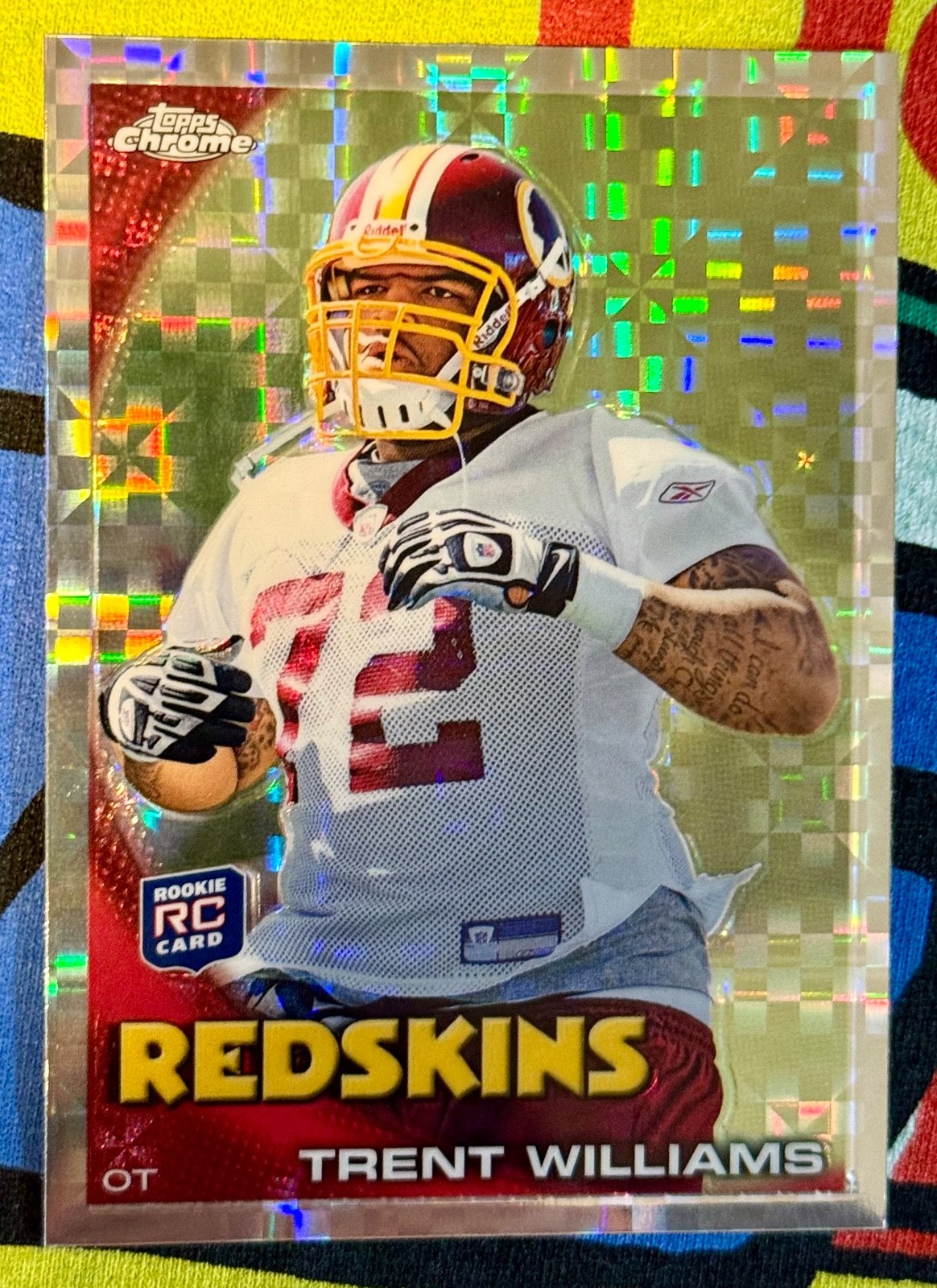 2010 Topps Chrome Football Trent Williams Xfractor Parallel RC # C102