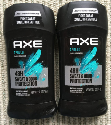 NEW (2-Pk) Axe Apollo Sage & Cedarwood Antiperspirant Stick 2.7 oz. ea. 01/2027