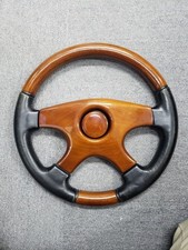 Genuine leather Genuine wood grain combination steering wheel Used