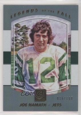 2017 Panini Donruss Legends of the Fall Holo 16/100 Joe Namath #23 HOF 9o3