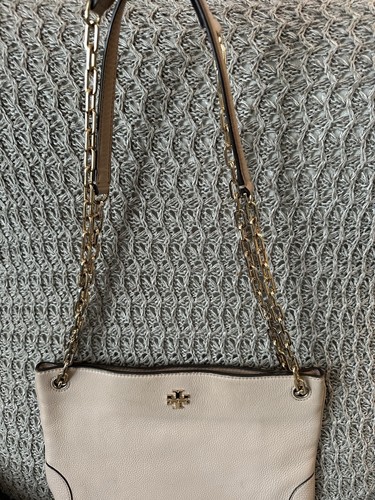 Tory Burch Pink / Beige Chain Strap Marsden Swingpack Crossbody Handbag - 第 2/13 張圖片