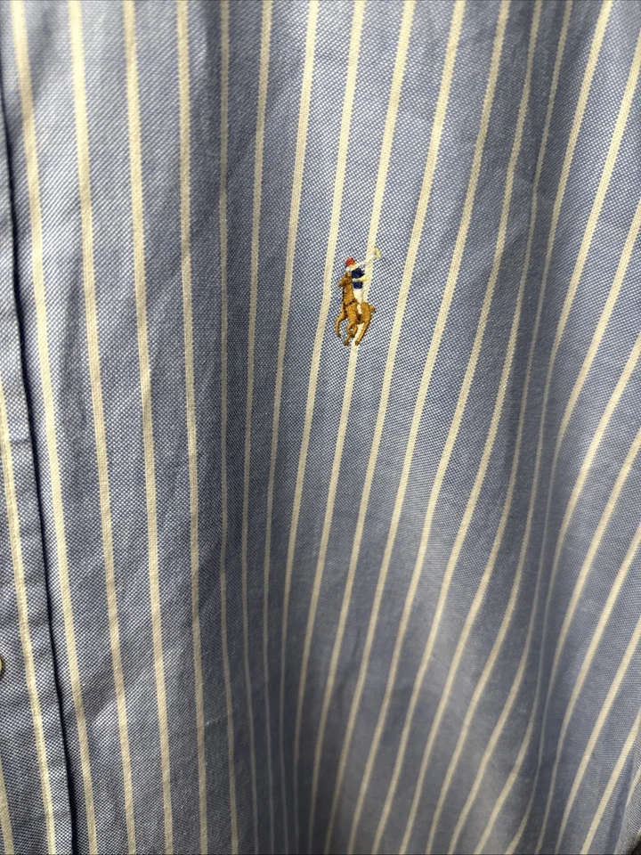 Camisa Polo Ralph Lauren Calce Clásico Rayas Oxford L/S Abotonada - Para Hombre XL Foto 3 de 4