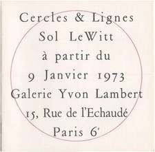 Sol LeWit - Cercles & Lignes - Yvon Lambert, January 1973 - Original Artist Book