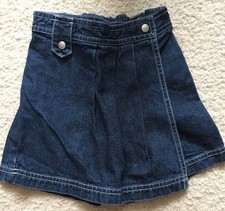 Hanna Andersson Size 110 US 5-6 Denim Skort Skirt w/ Shorts