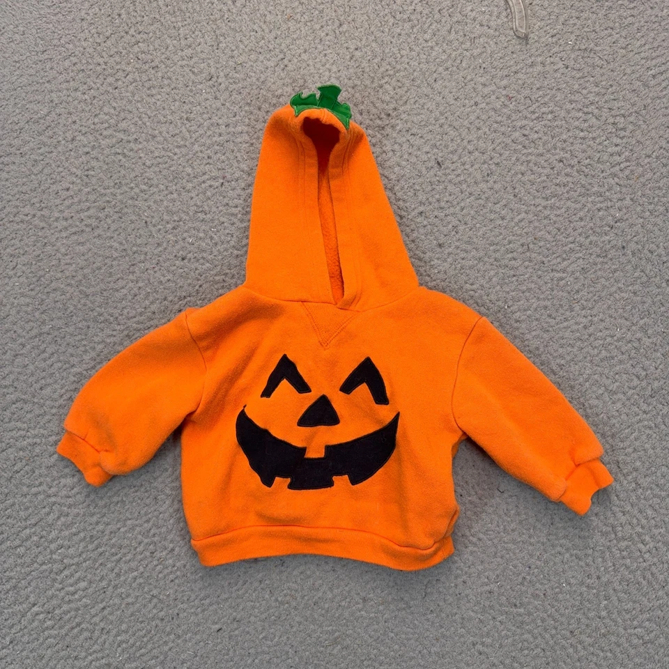 Miniear Jack O Lantern Pumpkin Sudadera con Capucha 6/9 Meses Bebé Halloween Vellón Foto 2 de 4