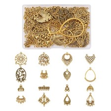 64 Tibetan Earring Connectors Charms Boho Chandelier Charms for Jewelry Making