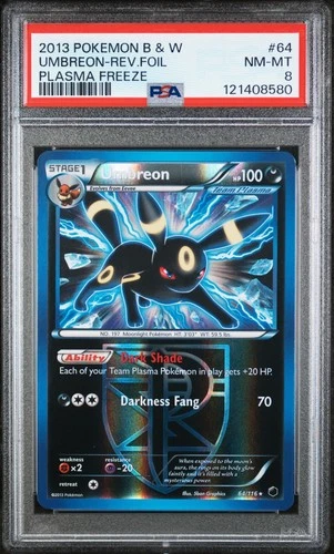 Umbreon (Team Plasma) 64/116 Plasma Freeze Reverse Holo PSA 8 NM-MT