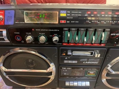 Vintage 1980's Lasonic TRC-931 Boombox Radio Cassette Player